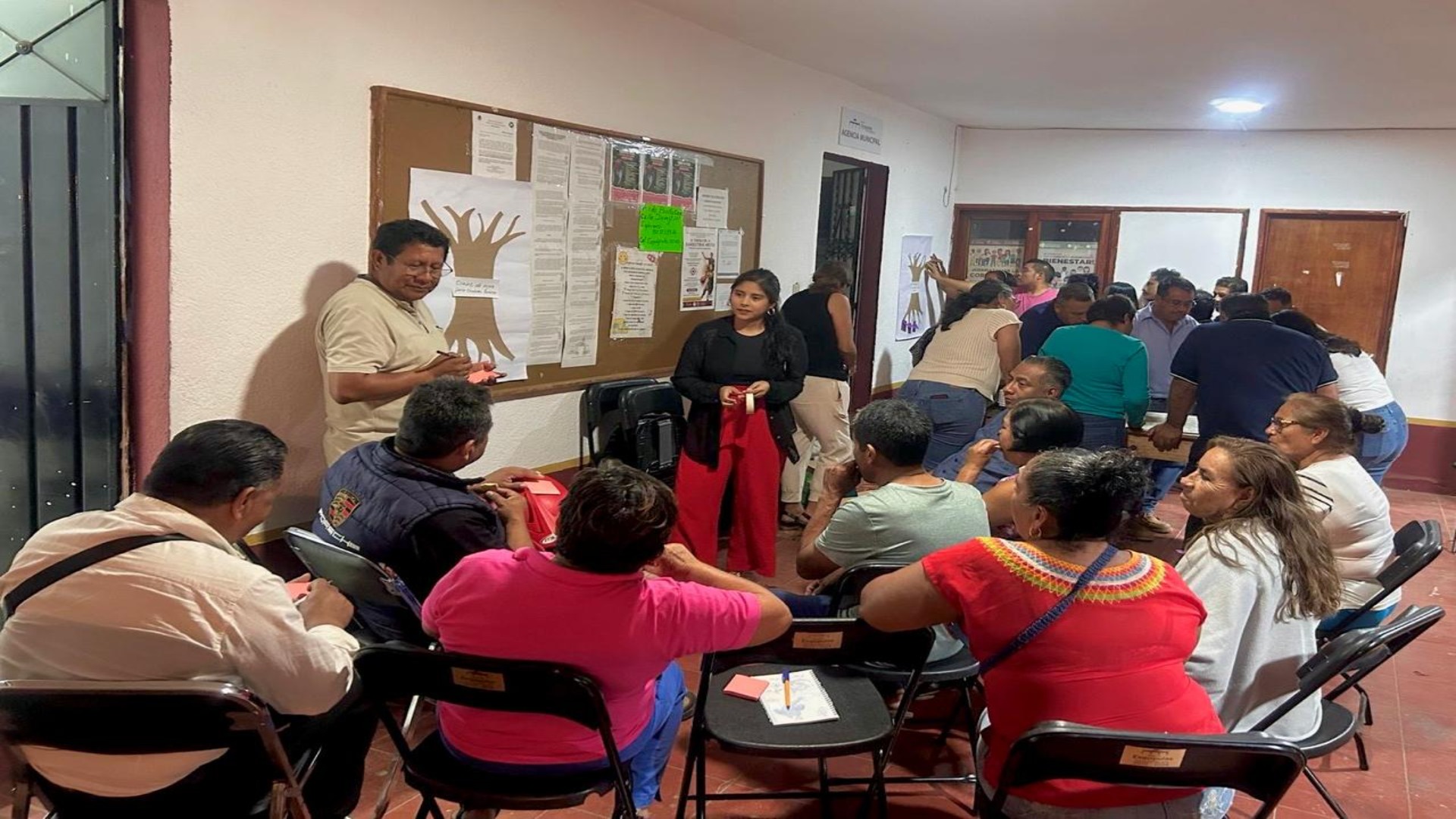 Taller participativo de árbol de problemas sobre agua y residuos en agencias municipales de Santa Cruz Xoxocotlán