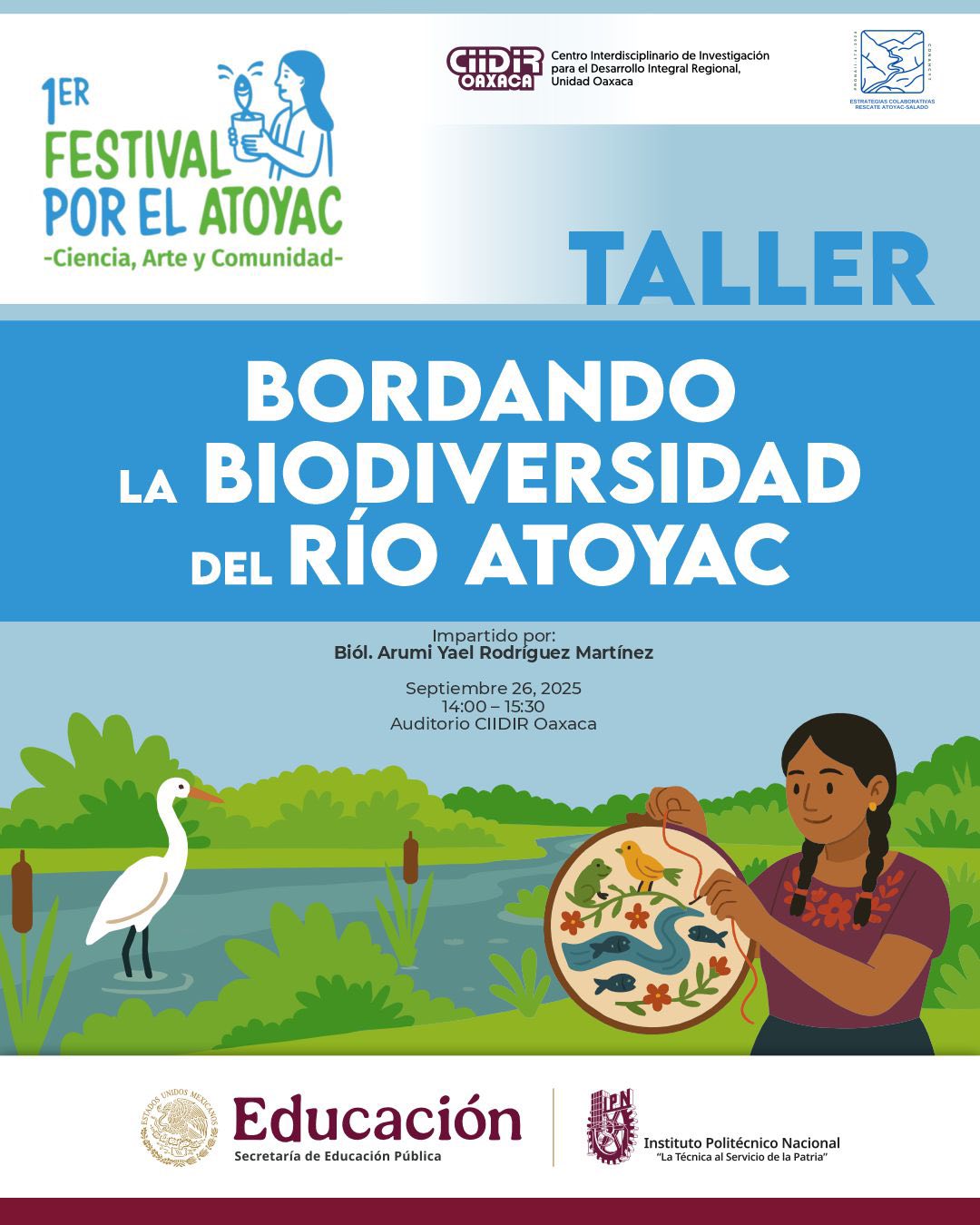 Taller Bordando la biodiversidad del río Atoyac